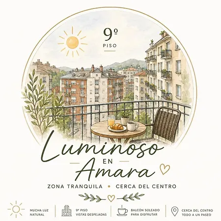 Luminoso En Amara - Zona Tranquila - Cerca Centro * San Sebastián